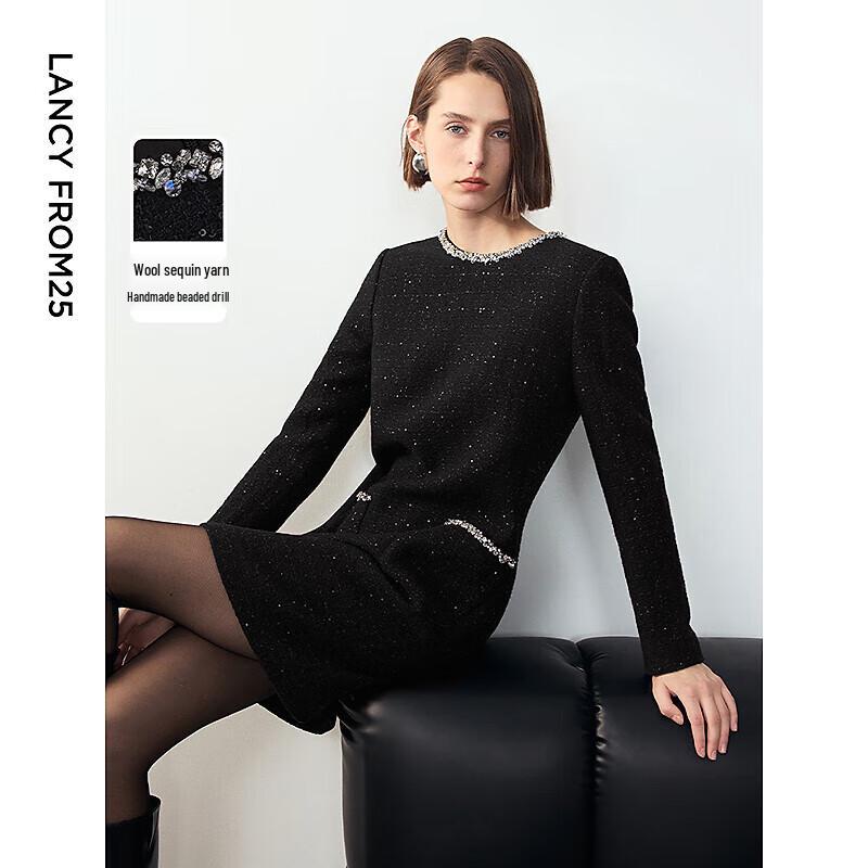 

Lange Retro Wool A-Line Midi Dress M