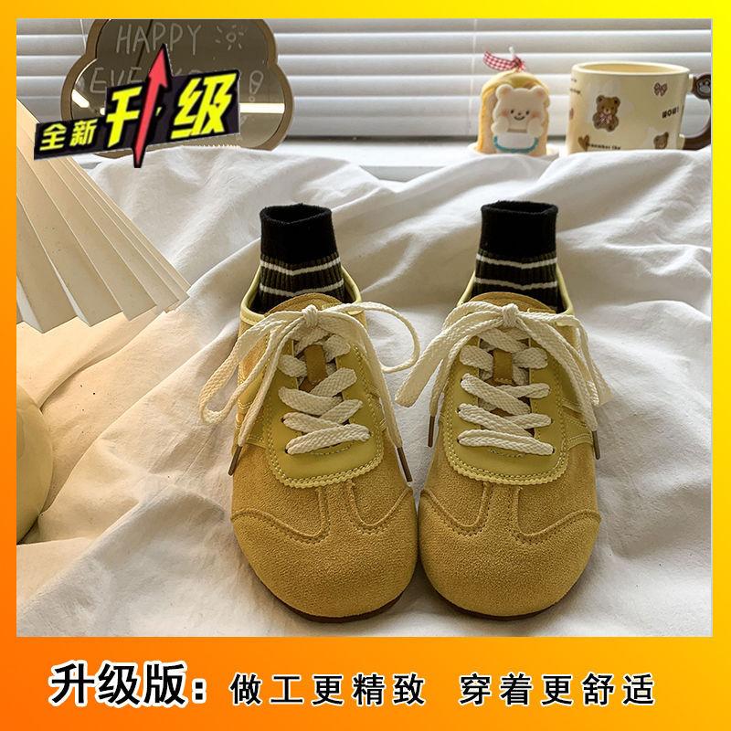 

2024 нові ретро коричневі німецькі тренувальні кросівки жіночі на плоскій підошві повсякденні спортивні кеди універсальні кросівки Форреста Гампа модні білі кросівки 40