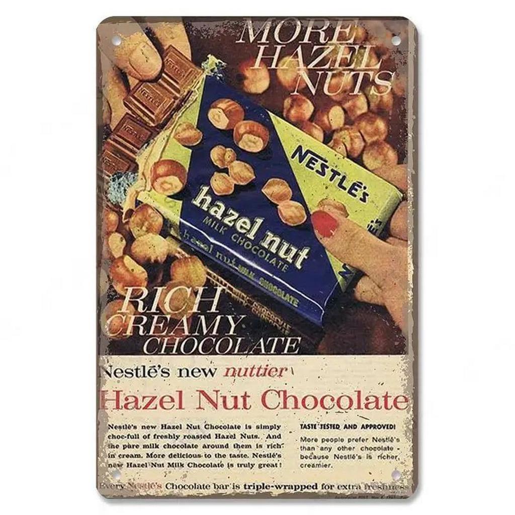 Metal Tin Signs Chocolate Milk Wall Decoration Plaque Vintage Art Poster Iron Painting for Man Cave Home Cafe Garden Club Bar