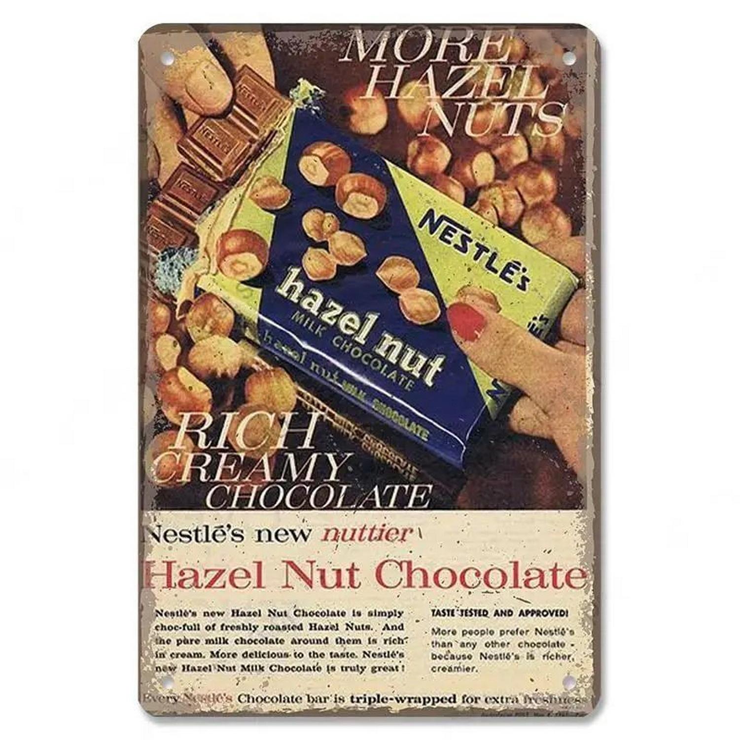 

Металлические жестяные таблички Шоколадное молоко Настенное украшение Табличка Винтажный художественный плакат Жестяная картина для мужской пещеры Дома Кафе Сада Клуба Бара 20X30CM