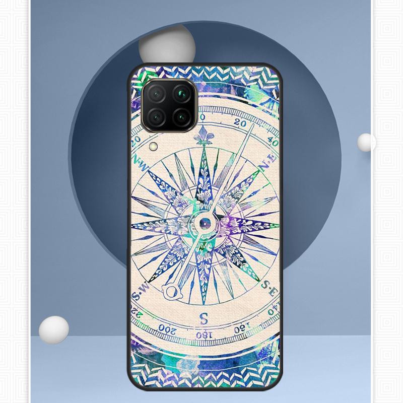 Compass For Huawei Nova Y72 Y90 Y61 Y91 Y60 Y70 12s 12i 11i 8i 9 10 SE P20 P40 Lite P60 P30 Pro Case
