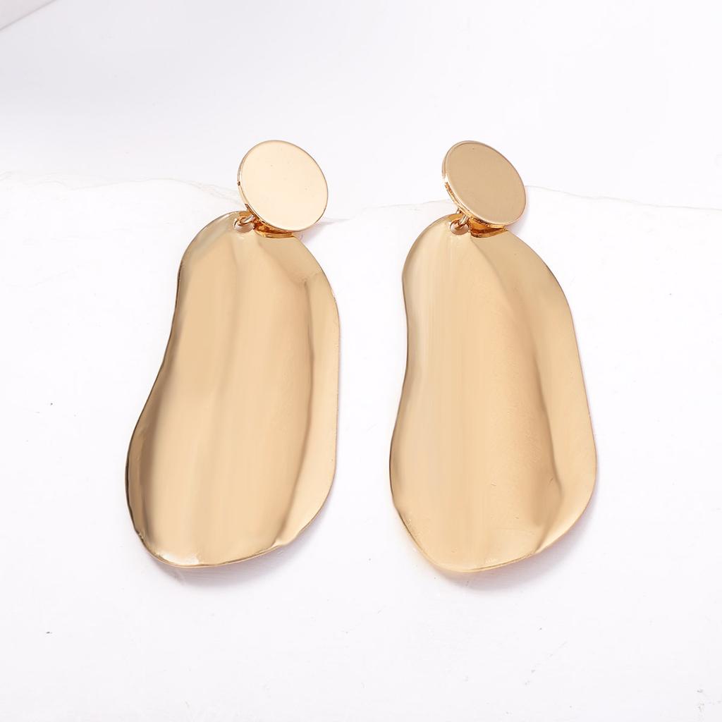 European and American Fashion Trend Commuter Wind Irregular Geometric Alloy Earrings Simple and Versatile Personalized Women's Earrings
