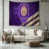 Orlando City SC Wall Tapestry Aesthetic Wall Hanging Printed Fabric Blanket Decorative Tapestries for Bedroom Living Room Home Decor