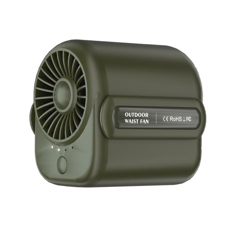 

Portable High-Speed Waist and Neck Fan: USB Rechargeable, Bladeless, Powerful for Outdoor and Construction Use Belt Fan 5000mAh армия зеленый