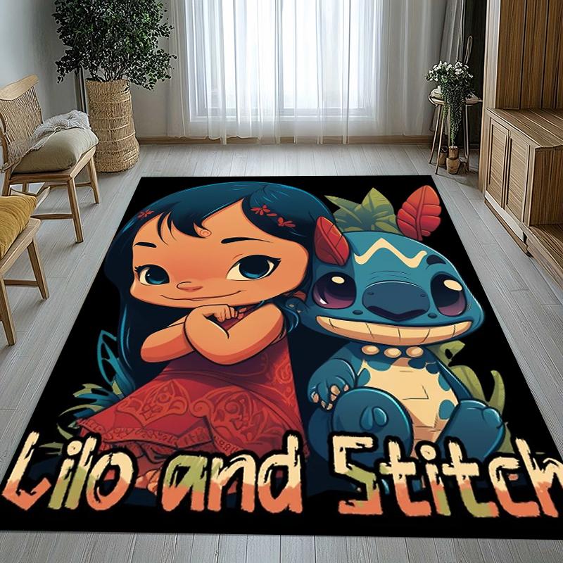 Tappeto da Salotto Antiscivolo con Disegno di Mostro Kawaii a Punti S, Morbido Tappeto per Camera da Letto, Stanza dei Giochi dei Bambini, Divano, Zerbino Decorativo per la Casa, Regalo