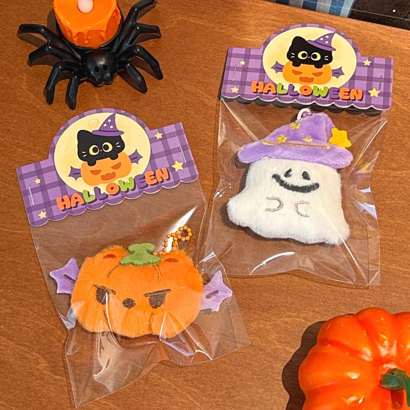 Halloween Plüsch Schlüsselanhänger Kürbis Geist Schwarze Katze Süßes oder Saures Cartoon Tasche Anhänger Party Geschenke Schlüsselanhänger Zubehör