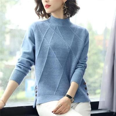 Damen Herbst Winter Langarm Pullover Damen Schöne Strickoberteile