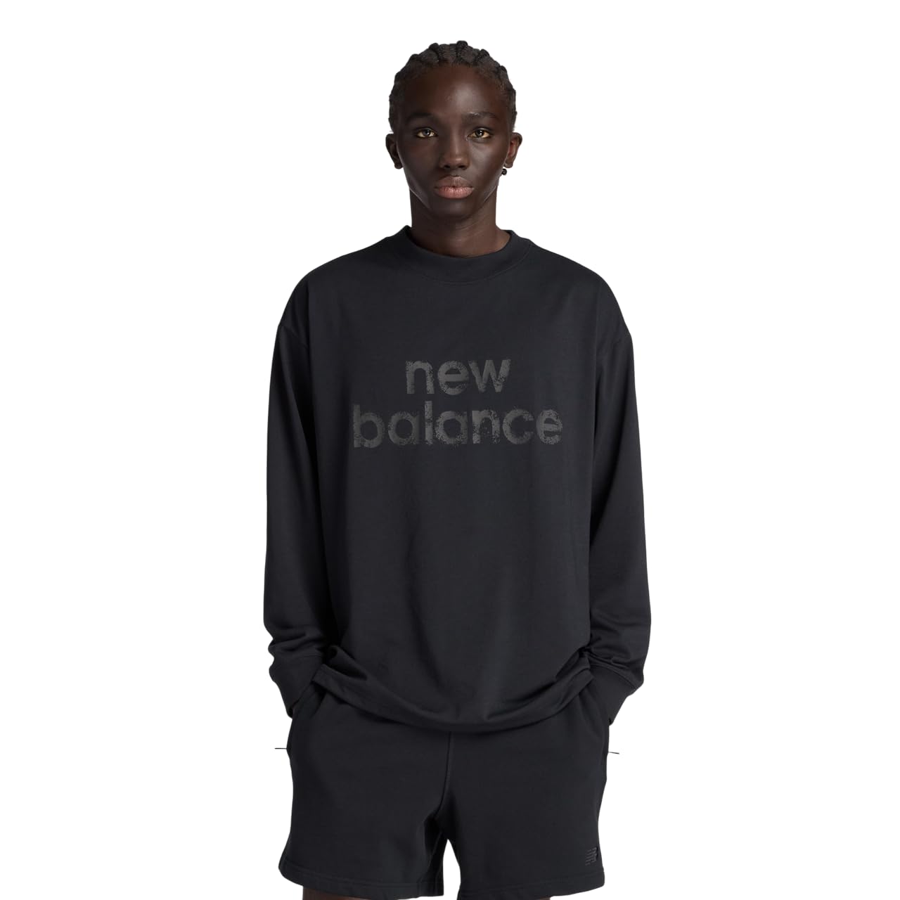 

New Balance Long Sleeve Black Men s T-Shirt, Moisture-Wicking, Quick-Drying (AMT53172),