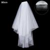 Accessories New Photo Veil Lace Edge Short Simple Wedding Veil With Comb Women's Tulle Bridal Veil