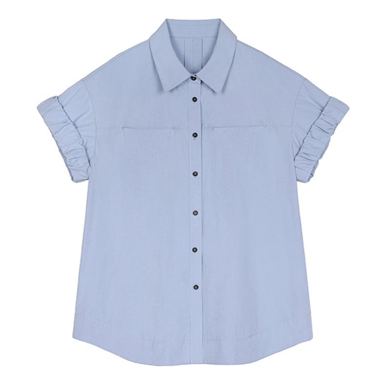 

Women s Short-sleeved Summer New Style Design Niche Mid-length Pure Cotton Top M