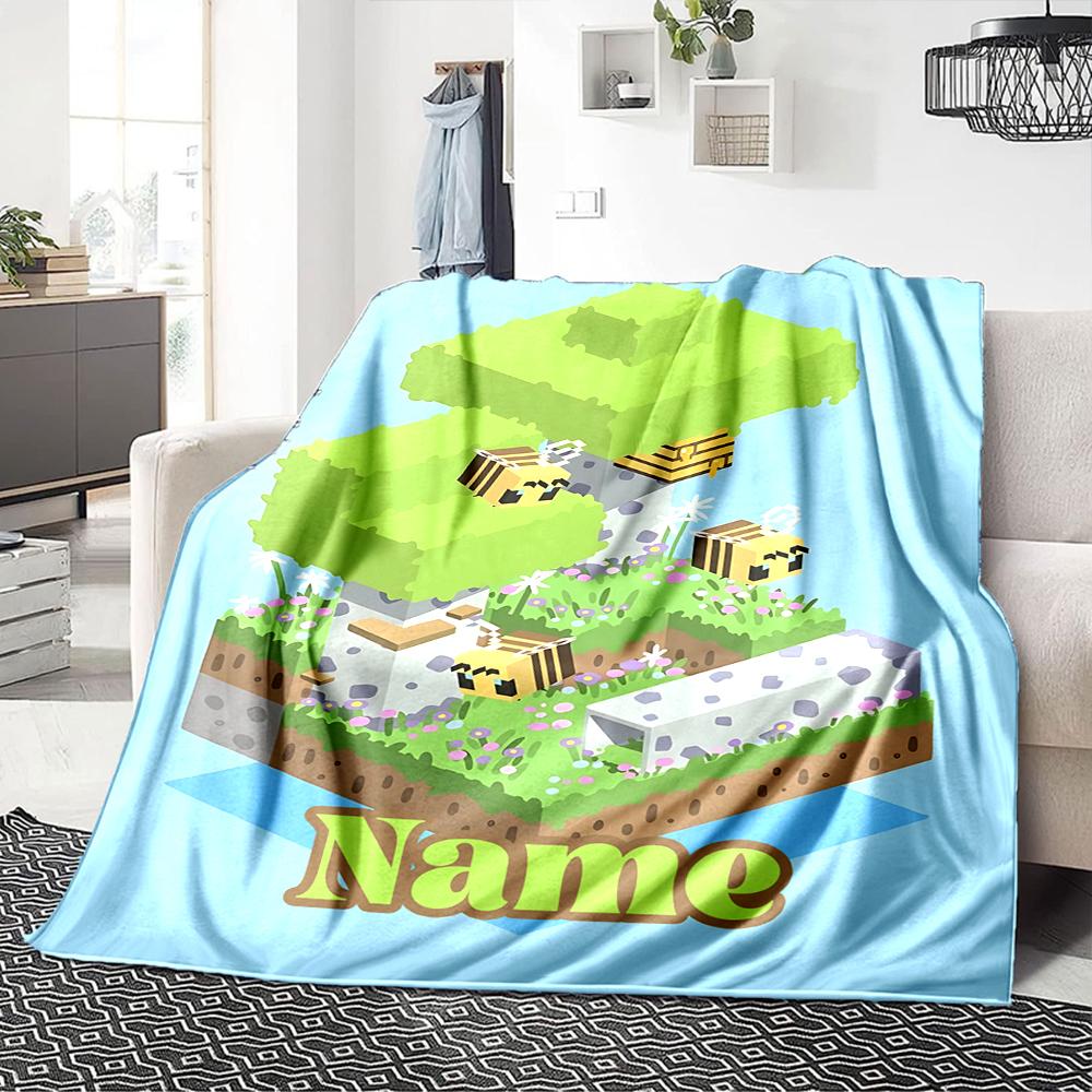 Custom Name Adventure Colty Clam Blanket for Couch & Bed, Plush Cozy Fuzzy Blanket Super Soft & Warm Blankets for Fall and Winter. 0908199