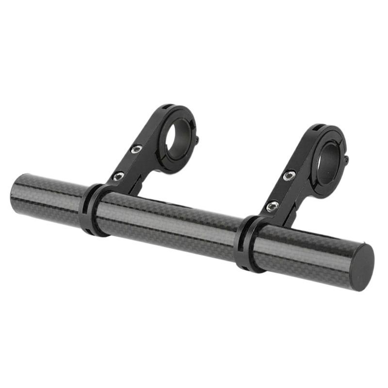 Bike Handlebar Extender Lightweight Carbon Fiber Aluminum Alloy for Phone Mount Light Lamp Black