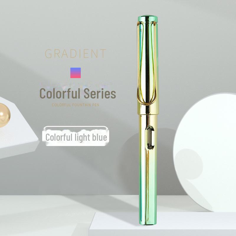 

«Цветная студенческая перьевая ручка со сменной чернильной капсулой для каллиграфии и правильной позы письма» 0.38mm with Converter