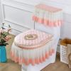 New Three Piece Toilet Cushion Set Seasonal Universal Double-sided Toilet Seat Cover Zipper Style Fabric Toilet Seat Cushion