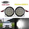 2 Pcs 18LED Car Daytime Running Light Fog Flood Lamp DRL 6500K White