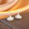 New Ginkgo Leaf Ear Hook Women's Niche Design Sense Fashion Temperament Fan-shaped Versatile Pearl Earrings New Chinese Earrings