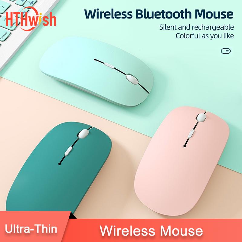 

Беспроводная мышь Bluetooth Геймер Бесшумная мышь для ноутбука ПК Мини Ультратонкая одномодовая батарея 2,4 ГГц USB Оптические мыши
