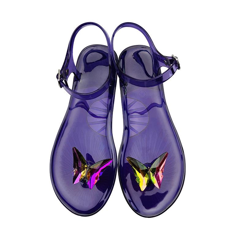 Y2 Jelly Sandalen Vlinder Ingelegd Baksteen Mode Transparante Pvc Schoenen