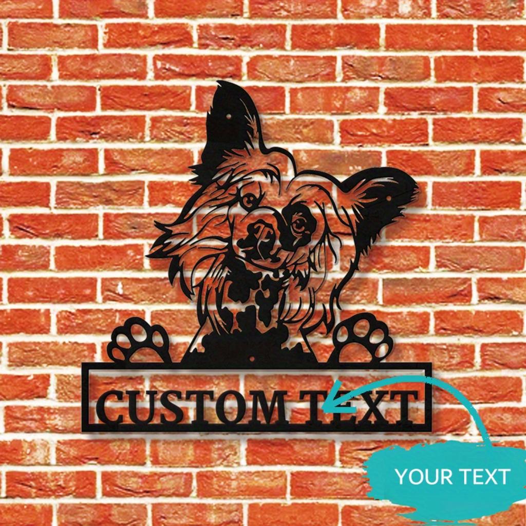 Custom Chinese Crested Dog Metal Wall Art, Personalized Home Decor, Easy to Hang