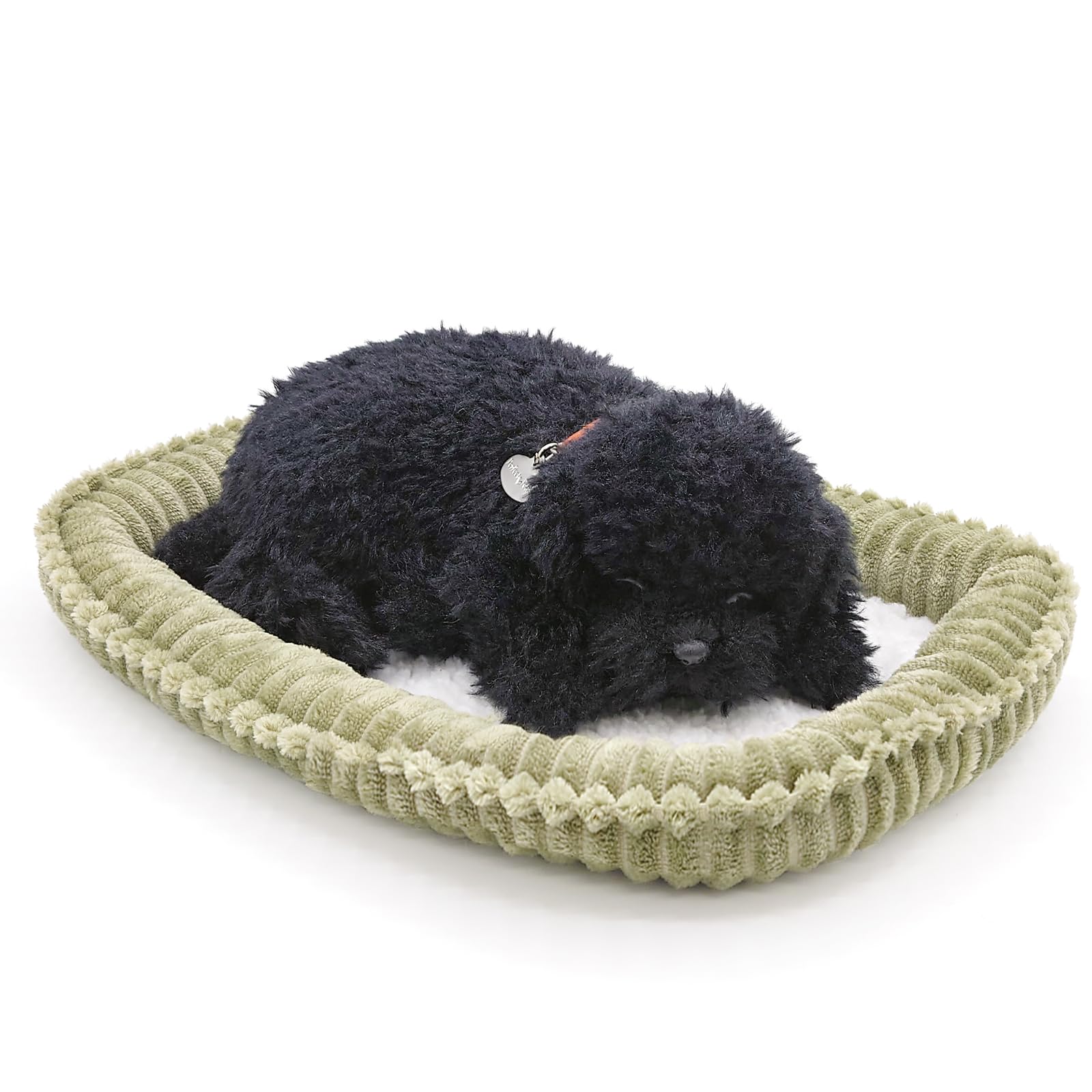 

Ninian and Kino Perfect Pet Toy Poodle Plush Dog Stuffed Animal (Small) (Black) Dog, Realistic, Lifelike, Animal, Soothing, Moving, Present, Gift,