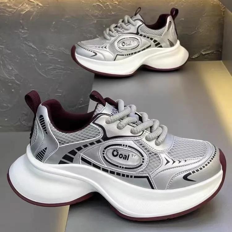 Trendy Mesh Sportschoenen Heren Dikke Zool Papa Schoenen Retro Mode Casual Veelzijdig Coole Stijl Herenschoenen Ademend