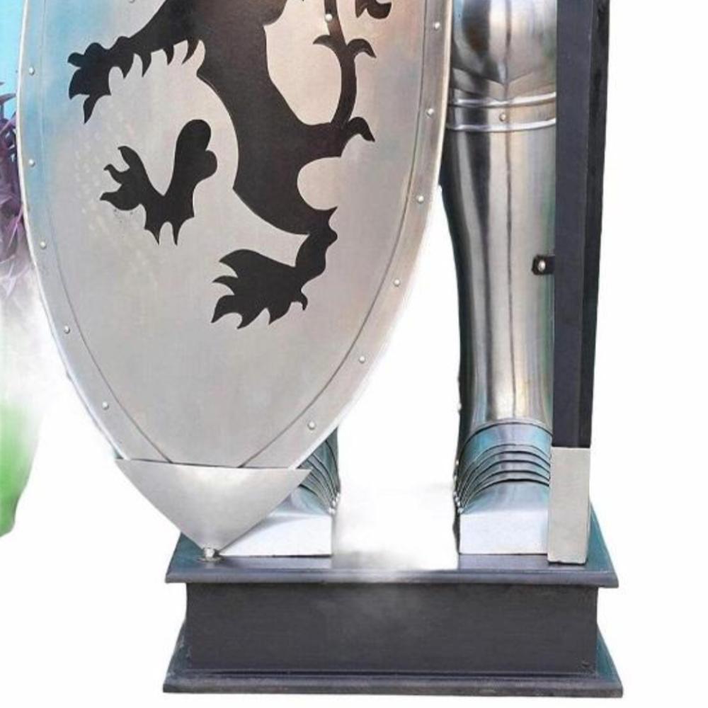 15th Century Medieval Knight Full Body Armor Suit with Shield & Sword – Authentic Steel, Adjustable Size, Complete Set