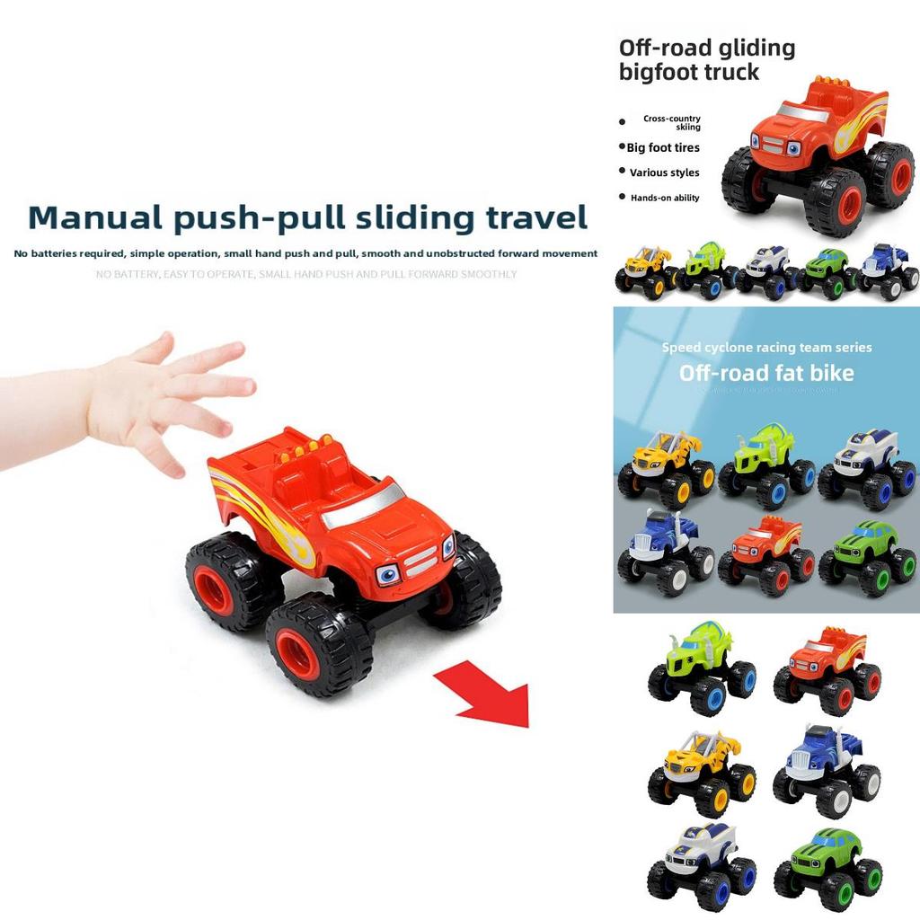 Blaze Monster Machines Inertia Rc Offroad Car With Fire Theme For Kids Toy Set