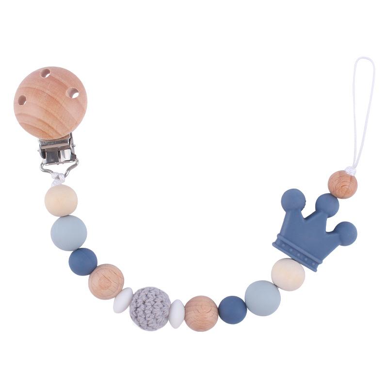 Baby Pacifier Chain Silicone Beads Soother Nipple Clip Infant Dummy Holder Strap for Baby Chew Toy Teether Teething BPA Free
