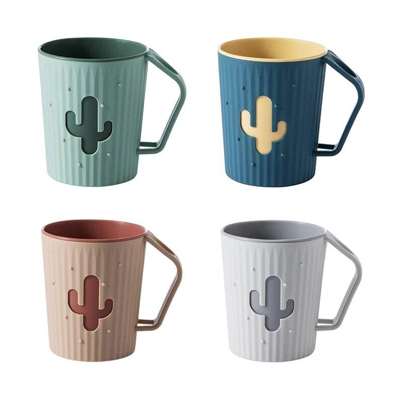 Kubek na szczoteczkę do zębów Cartoon Cactus Double Thicked dla dorosłych i dzieci