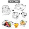 Portable Camping Tableware Set 6Pcs Folding Plate Bowl Cup Easy Clean Ultra Light Heat Resistant Collapsible