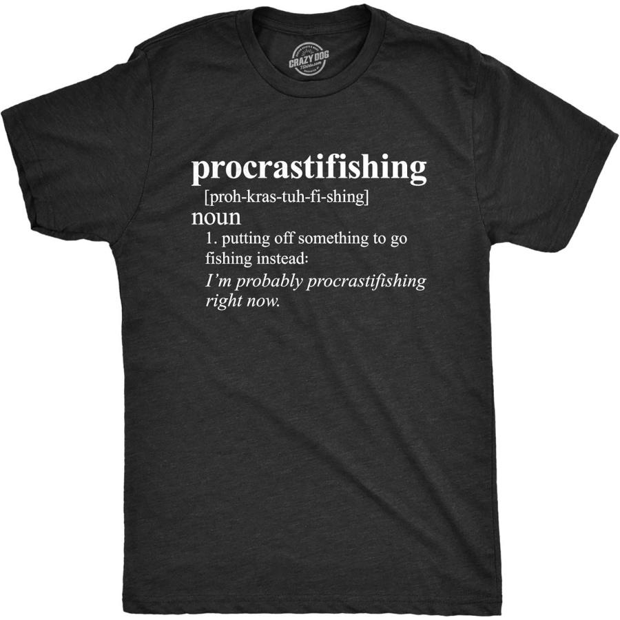 Mens Procrastifishing T Shirt Funny Fishing Gift for Dad Grandpa Fisherman Fish