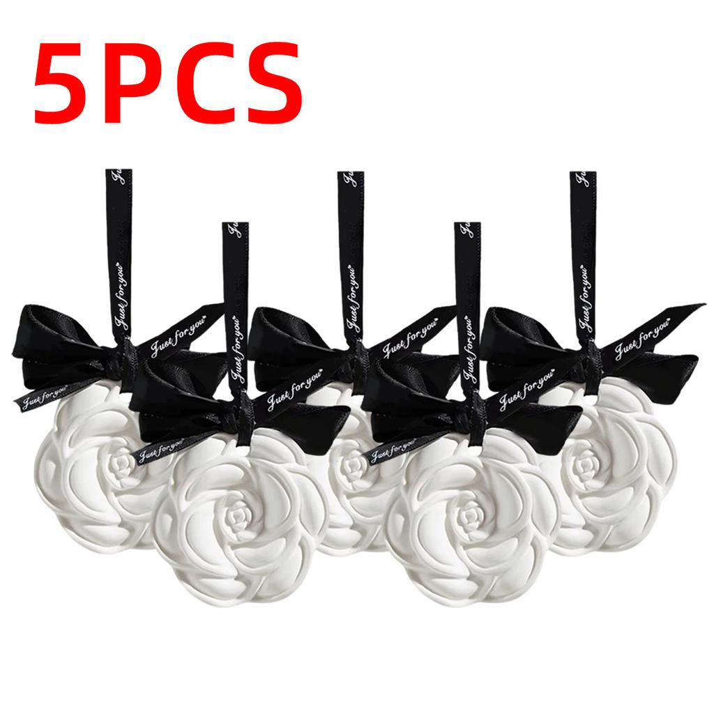 1/3/5/8/10PCS Camellia Gypsum Aromatherapy Wardrobe Car Drawer Home Decoration Gift Aromatherapy Hanging Sheet Home Fragrance
