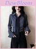 Womens Long Sleeve Spring Designer Shirt With 3d Stripe Pattern For Casual Wear