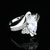 Lindon Classic Copper Alloy Zircon Ring Ladies Jewelry Wedding Promise Party Gift