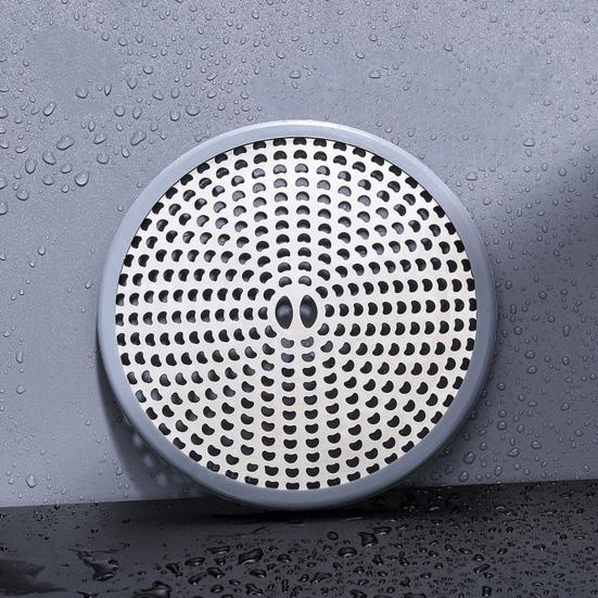Stainless Steel Floor Drain Filter Hair Catcher with Silicone Ring Rust-Resistant Bathroom Sink Strainer Shower