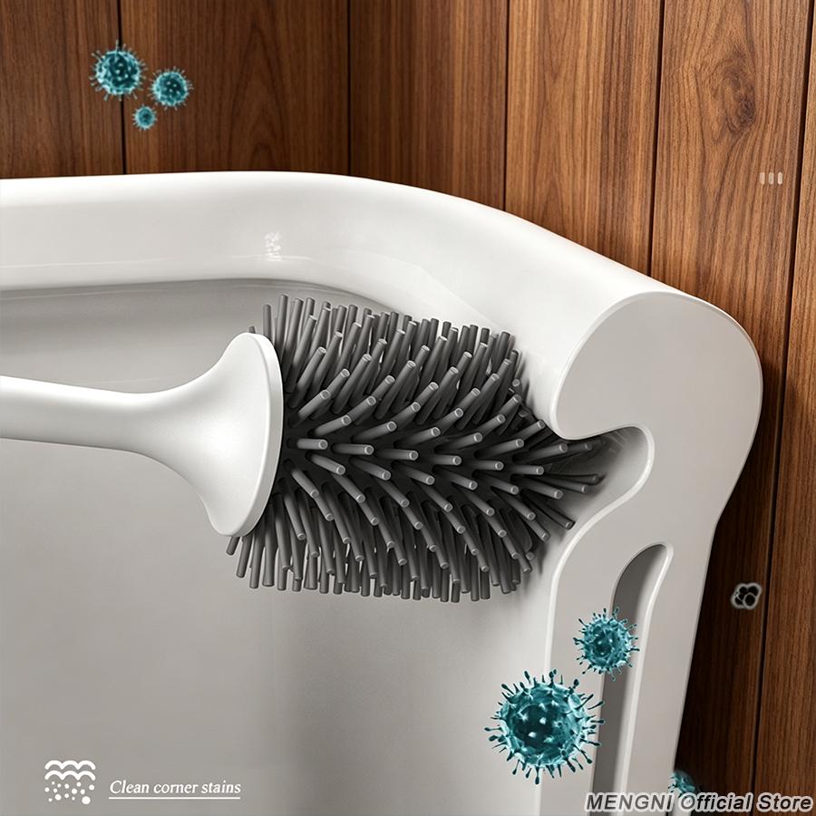 Wall-mounted Toilet Brush Bathroom Accessories Wall Floor Bathtubs Cleaning Tools Cleanliness Silicone Brush