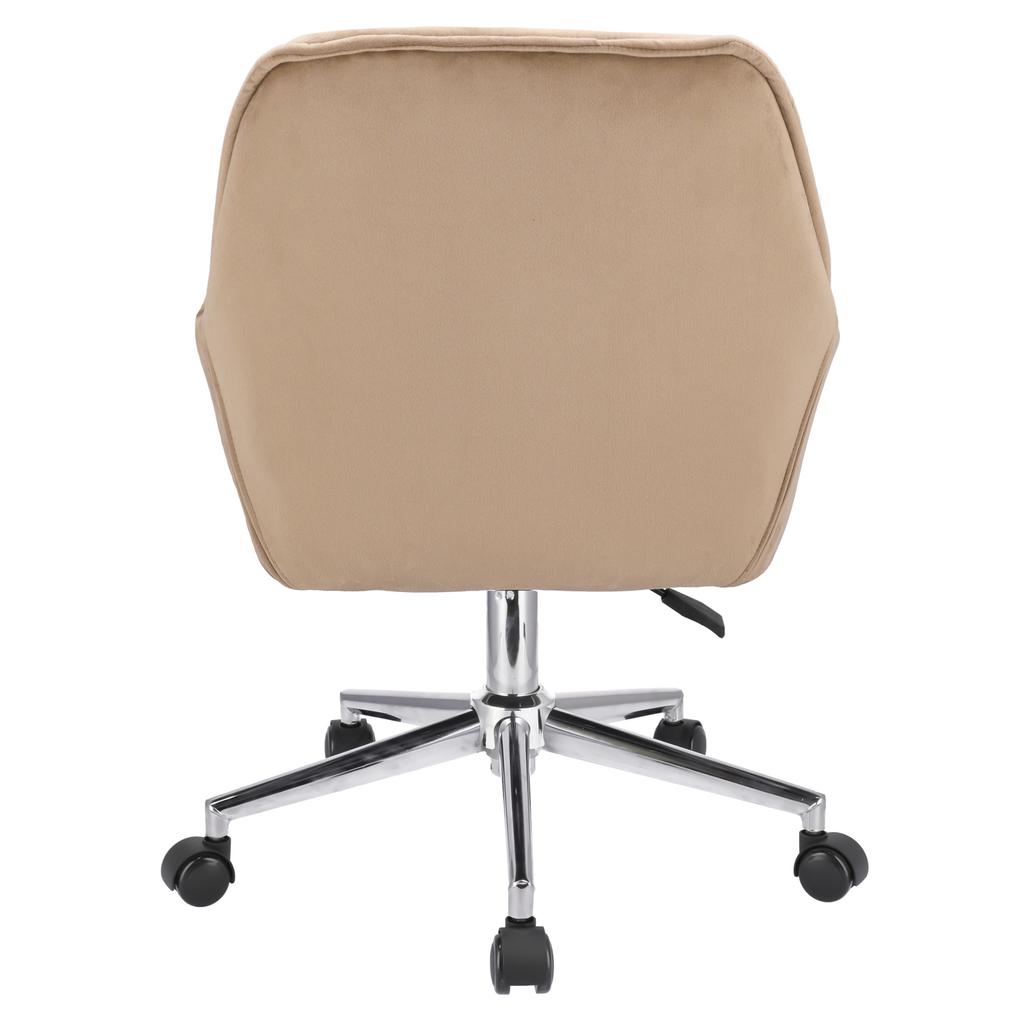 Beige LARGO armchair on a silver foot