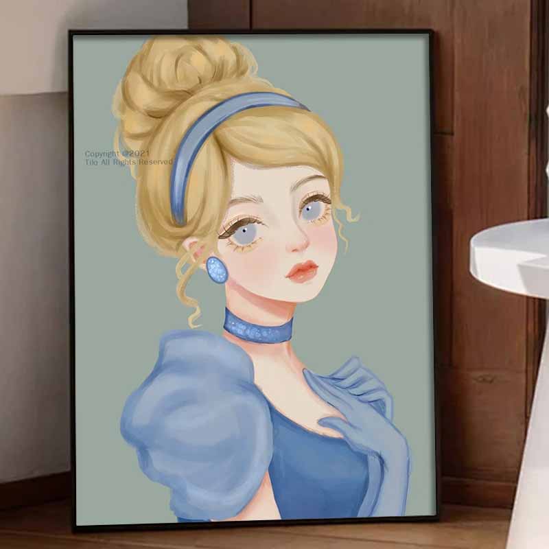 Disney Diamond Painting Set Classic Cinderella Home Decor Craft, Perfect Handmade DIY Gift Idea