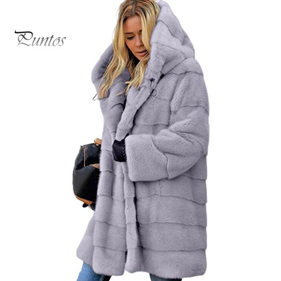 

Женская зимняя куртка больших размеров из искусственного меха с капюшоном, свободная верхняя одежда средней длины, многослойное тепловое плюшевое пальто для повседневной работы на открытом воздухе XXXXXL серый