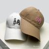 Baseball-Schriftzüge Alphabet Ia Genäht Stickerei Bestickt Einfach Damen Herren Ihr Ihm Für Frische Kappen Schirmmützen Sonnenschutz Koreanisch Vielseitig