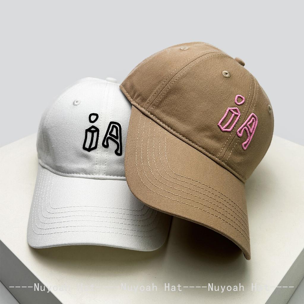 Baseball-Schriftzüge Alphabet Ia Genäht Stickerei Bestickt Einfach Damen Herren Ihr Ihm Für Frische Kappen Schirmmützen Sonnenschutz Koreanisch Vielseitig