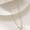 Women's Fashionable Peach Heart Pendant Necklace, Non-Fading 304 Stainless Steel Versatile Clavicle Chain.