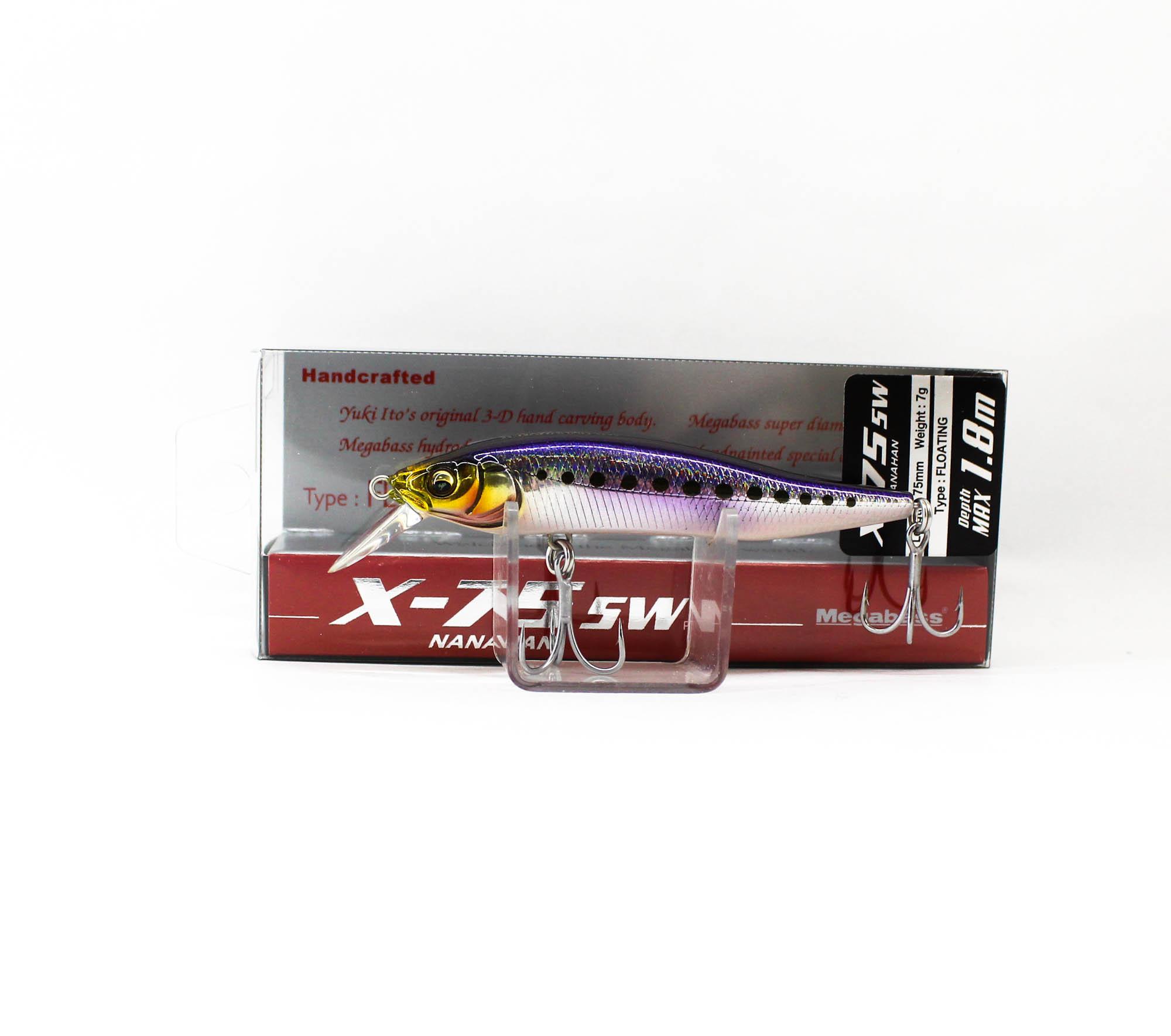 

Megabass X-Nanahan SW 75 мм 1/4 унции Плавающий воблер GC Iwashi (3463)