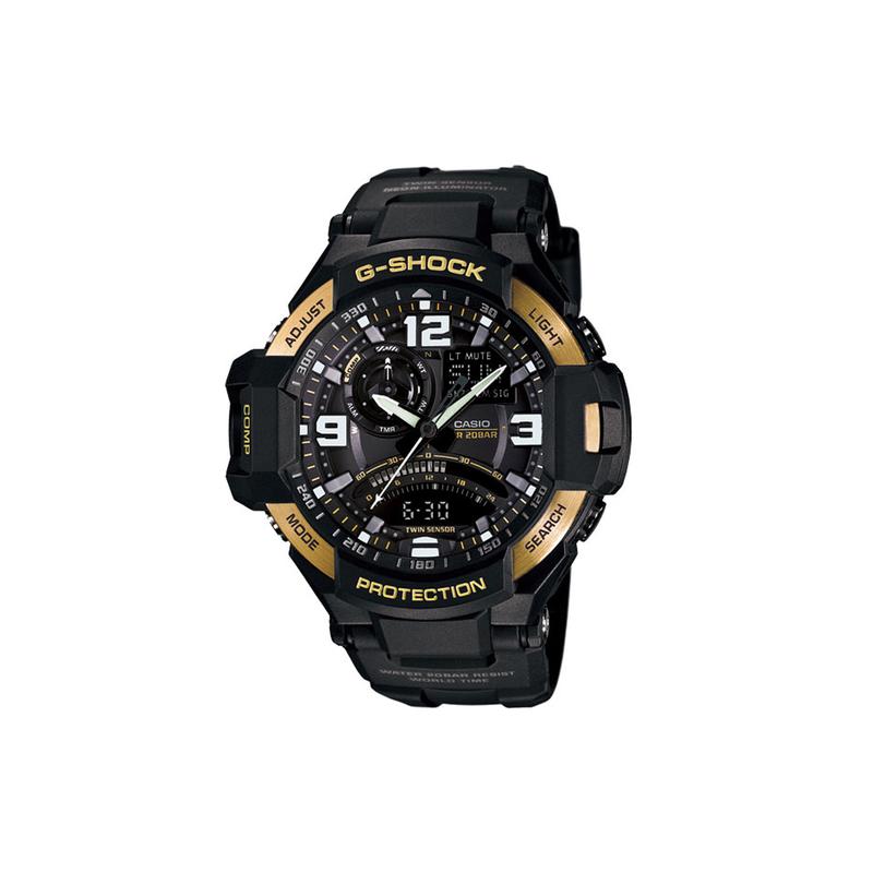 

Casio LCD/Pointer Dual Display Series G-SHOCK Aviation Series Classic Pointer Dual Display Dial Sports Waterproof Quartz Movement Resin GA-1000-9G чёрный
