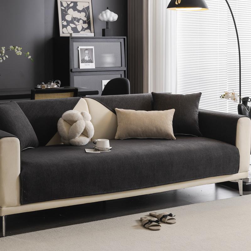 

Xiaoxiangfeng Solid Color Chenier Ma Sofa Cushion Four Seasons Modern High-End Non-Slip Premium Cover New 70*70cm