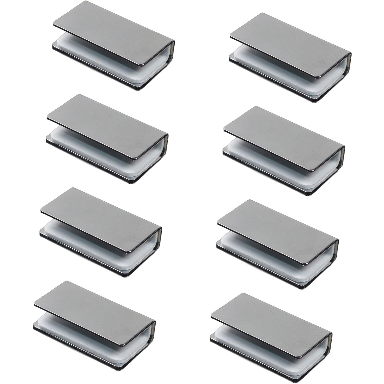 

Набор из 8 прочных магнитных железных защелок для стеклянного шкафа, регулируемый безрамный зажим для фиксации двери, запасные части A