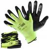 Polyester protective gloves with nitrile, green, 12 pcs, size 8, Vorstahl quality