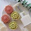 Cute FlowerS Shape DIY Pastry Moulds Mooncake Mold Mooncake Mould Hand Pressure Tool Plastic Material Baking Accessories