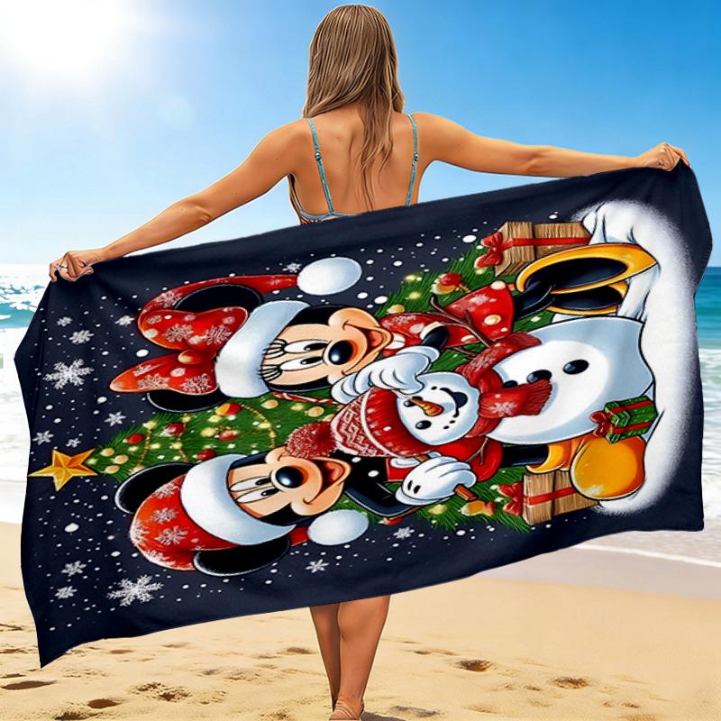 1Pc Christmas Mickey Minnie Beach Towel Quick Dry Multiuse For Beach Pool Gym Yoga Home Travel Christmas Halloween Xmas Gift H1243