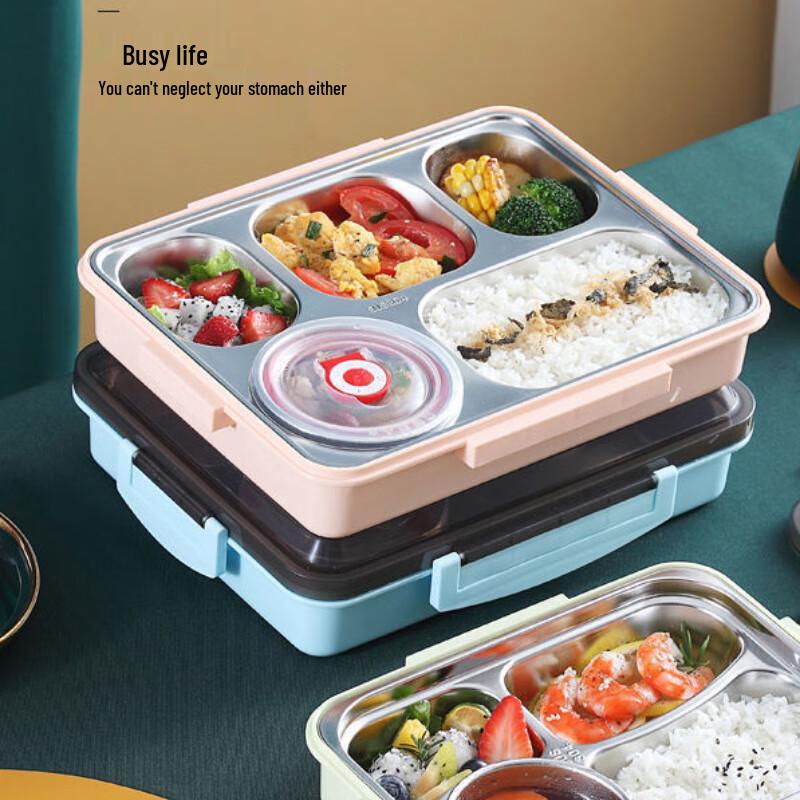 Lufenglai 304 Stainless Steel 5-Compartment Insulated Lunch Box